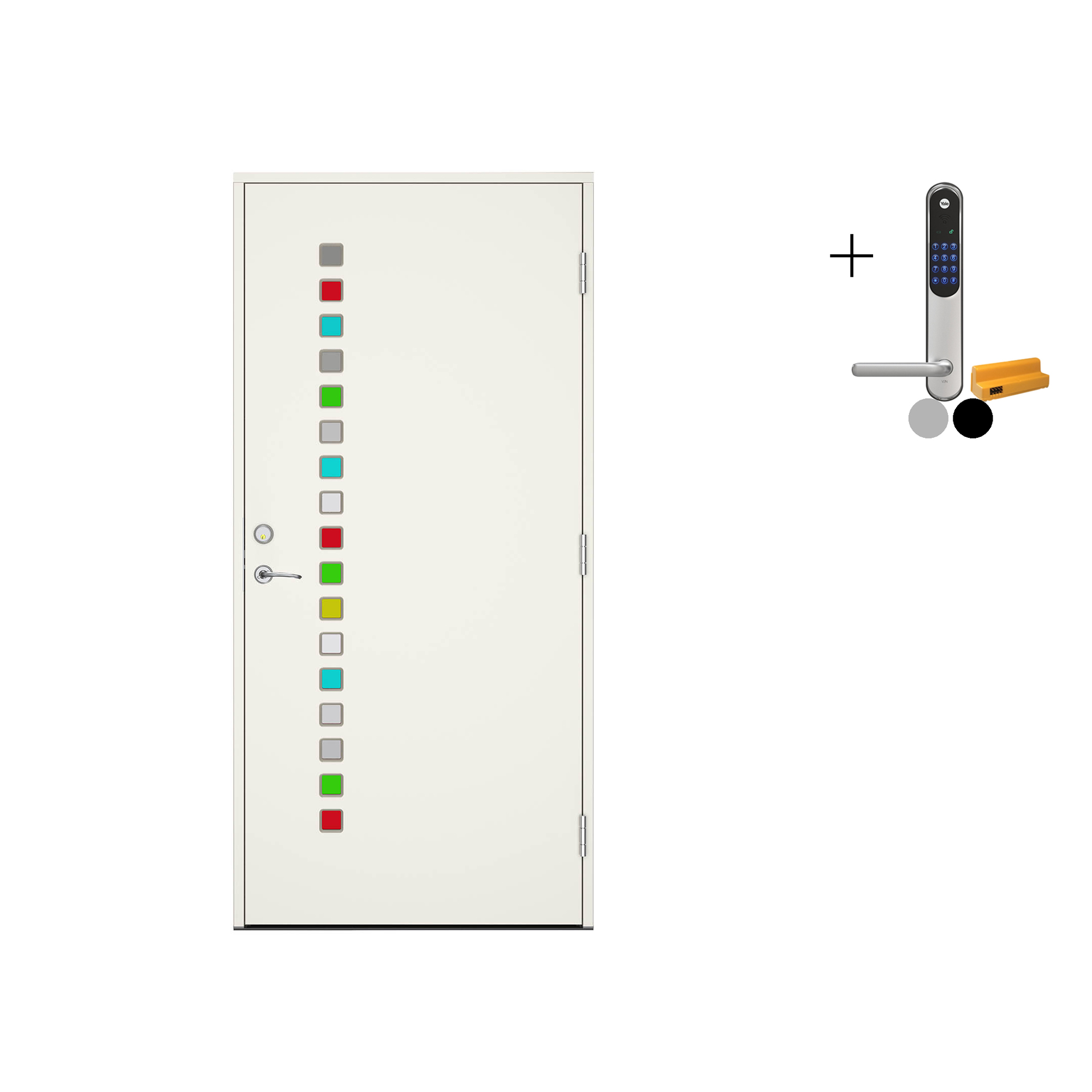 Ytterdør Swedoor Advance-Line Statement Frame med Yale Doorman Classic Home
